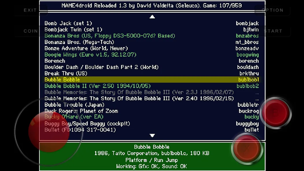 MAME4droid  (0.139u1] [MOD: улучшенная совместимость и быстрая загрузка] Screenshot 1