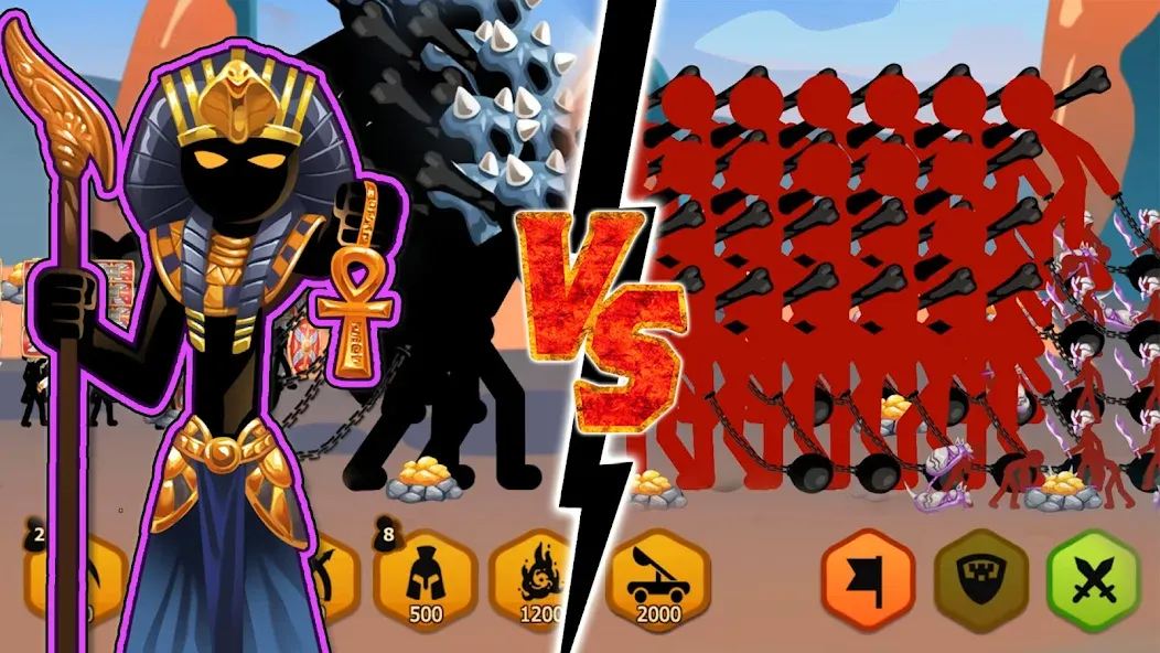 Stickman Battle 2: Empires War [MOD: безлимитные деньги и алмазы] Screenshot 3