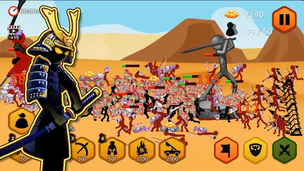 Stickman Battle 2: Empires War [MOD: безлимитные деньги и алмазы] Screenshot 4