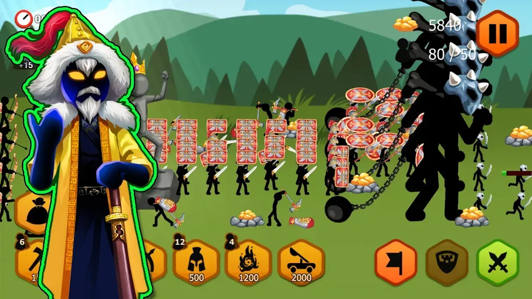 Stickman Battle 2: Empires War [MOD: безлимитные деньги и алмазы] Screenshot 5