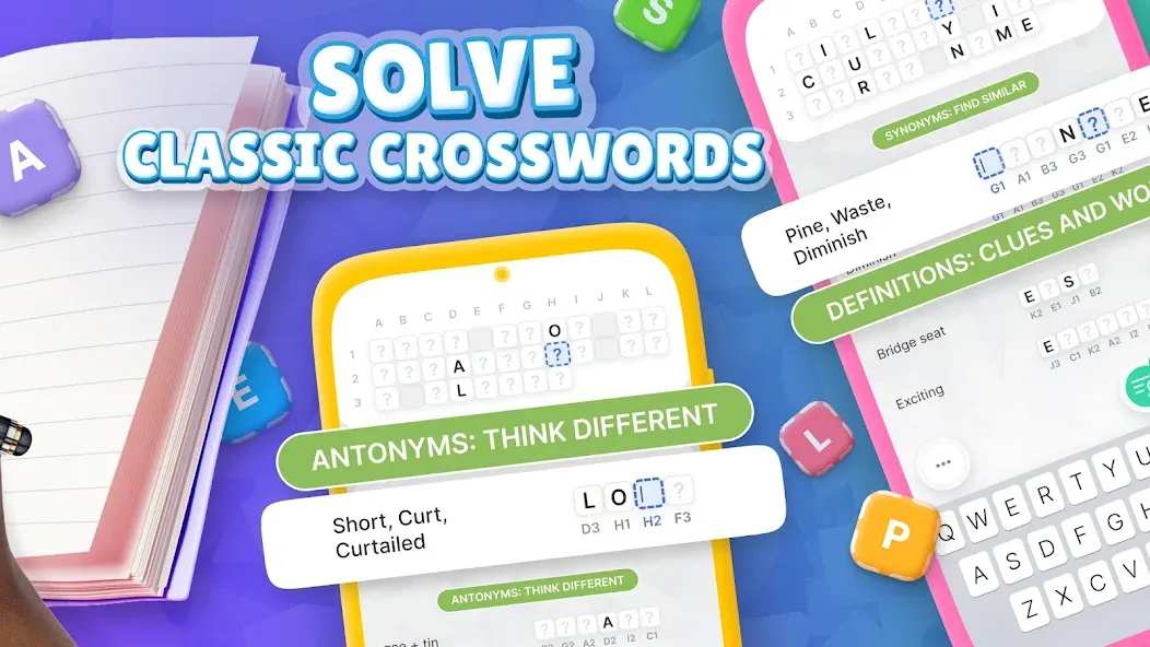 Acrostics－Cross Word Puzzles [MOD: безлимитные подсказки и монеты] Screenshot 2