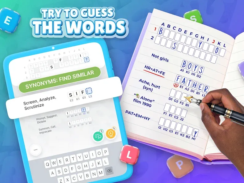 Acrostics－Cross Word Puzzles [MOD: безлимитные подсказки и монеты] Screenshot 4