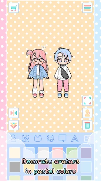 Pastel Friends : Dress Up Game [MOD: разблокированы все наряды и аксессуары] Screenshot 2