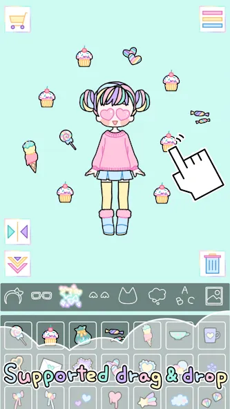 Pastel Girl : Dress Up Game [MOD: разблокированы все наряды и аксессуары] Screenshot 3