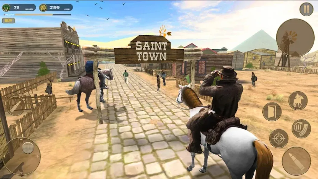 West Cowboy - Gunfighter Game [MOD: много денег и патронов] Screenshot 2