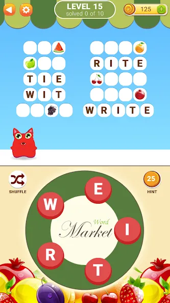 Word Market [MOD: безлимитные подсказки и монеты] Screenshot 2