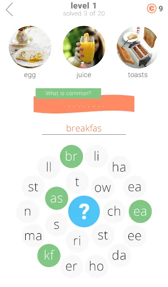 3 Circles: Word Game [MOD: безлимитные подсказки и монеты] Screenshot 1