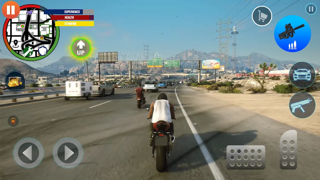 Gangster Games Crime Simulator [MOD: безлимитные деньги и оружие] Screenshot 2