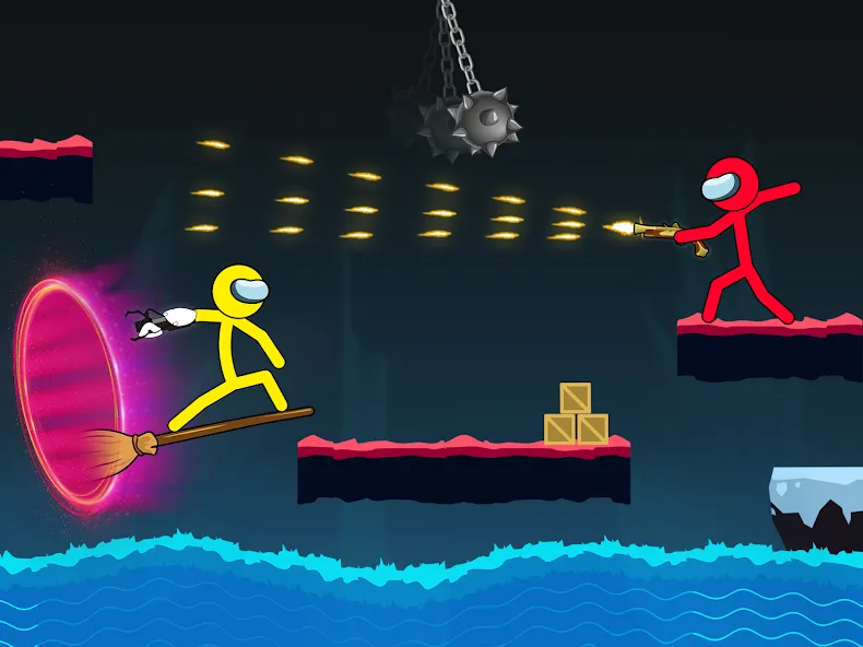 Stick-man Fighting Games [MOD: безлимитные деньги и урон] Screenshot 2