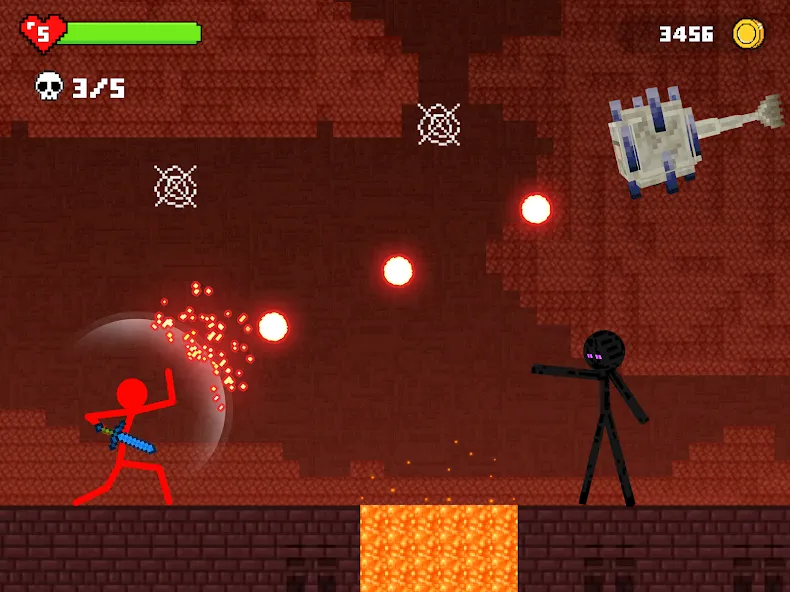 Stick-man Battle - Craft World [MOD: безлимитные ресурсы и усиленное оружие] Screenshot 3