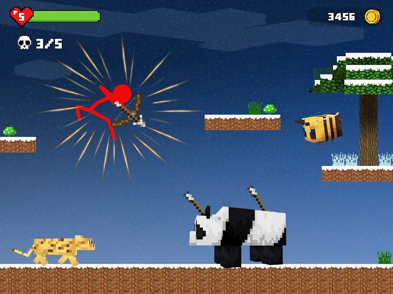 Stick-man Battle - Craft World [MOD: безлимитные ресурсы и усиленное оружие] Screenshot 5