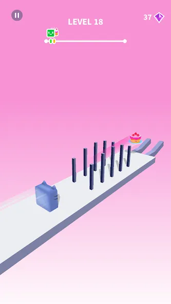 Jelly Shift - Obstacle Course [MOD: безлимитные монеты и все уровни] Screenshot 2