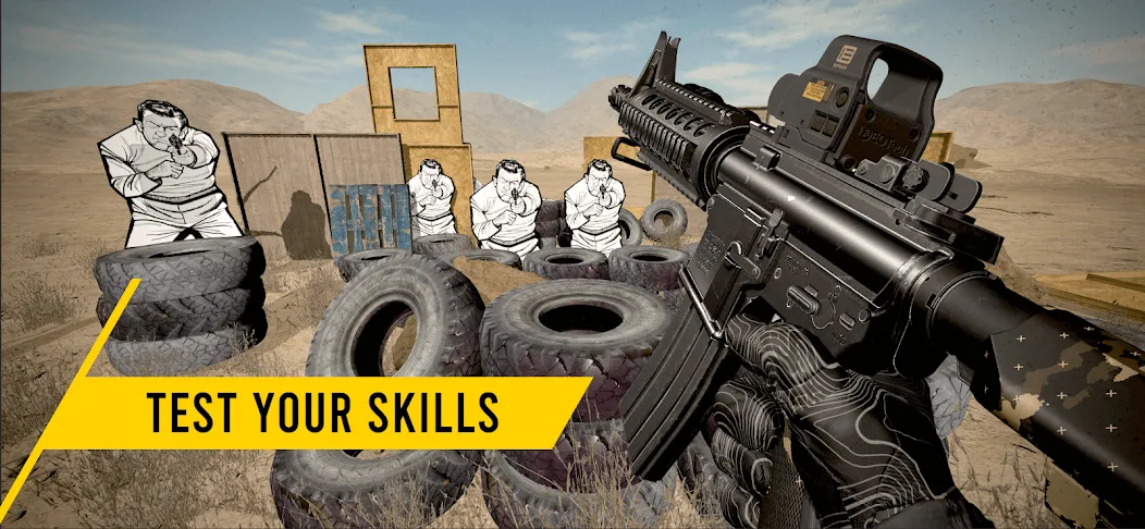 GUNSIM - 3D FPS Shooting Guns [MOD: безлимитные деньги и все оружие] Screenshot 2