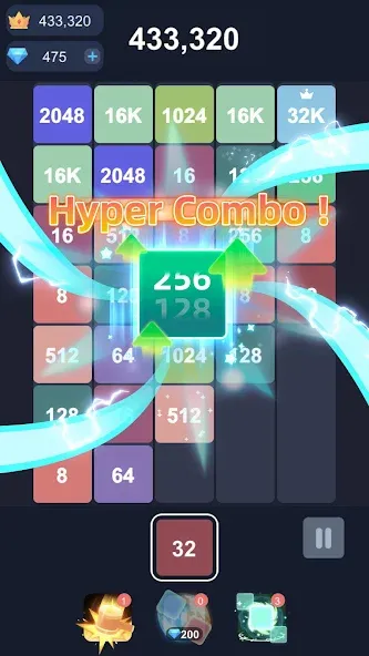 2048™ Merge Block Puzzle [MOD: без рекламы и отмена ходов] Screenshot 1