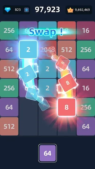 2048™ Merge Block Puzzle [MOD: без рекламы и отмена ходов] Screenshot 2