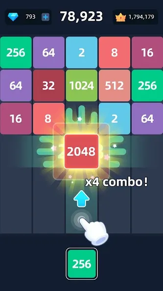 2048™ Merge Block Puzzle [MOD: без рекламы и отмена ходов] Screenshot 4