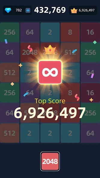 2048™ Merge Block Puzzle [MOD: без рекламы и отмена ходов] Screenshot 5