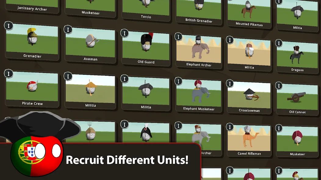Countryballs at War [MOD: безлимитные ресурсы и усиленная армия] Screenshot 2