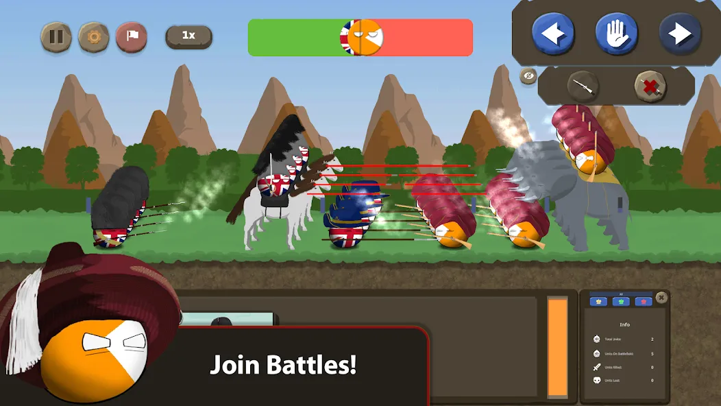 Countryballs at War [MOD: безлимитные ресурсы и усиленная армия] Screenshot 3