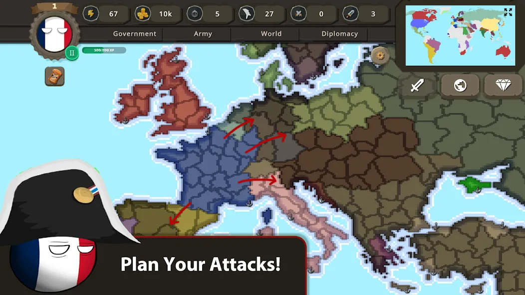 Countryballs at War [MOD: безлимитные ресурсы и усиленная армия] Screenshot 4
