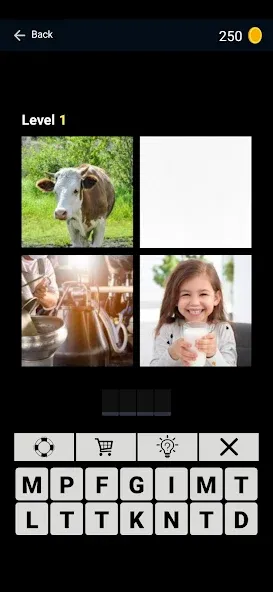 Puzzle: 4 pics 1 word offline [MOD: открыты все уровни без рекламы] Screenshot 3