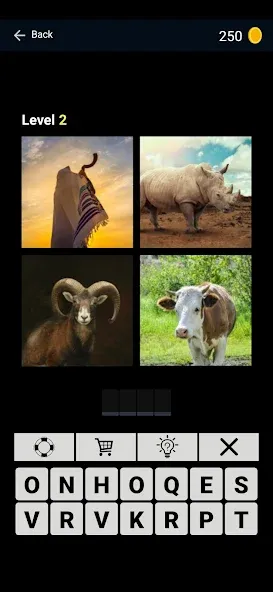 Puzzle: 4 pics 1 word offline [MOD: открыты все уровни без рекламы] Screenshot 5