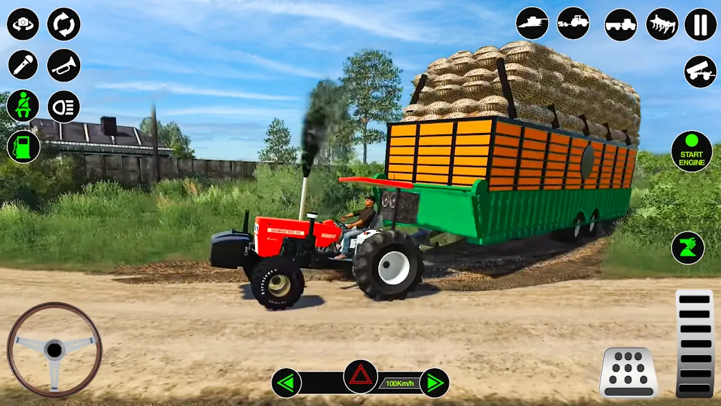 Farming Tractor Simulator Game [MOD: безлимитные деньги и топливо] Screenshot 1
