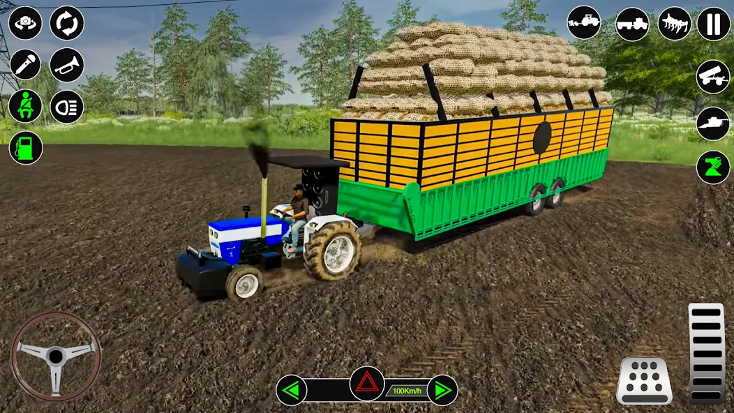 Farming Tractor Simulator Game [MOD: безлимитные деньги и топливо] Screenshot 5
