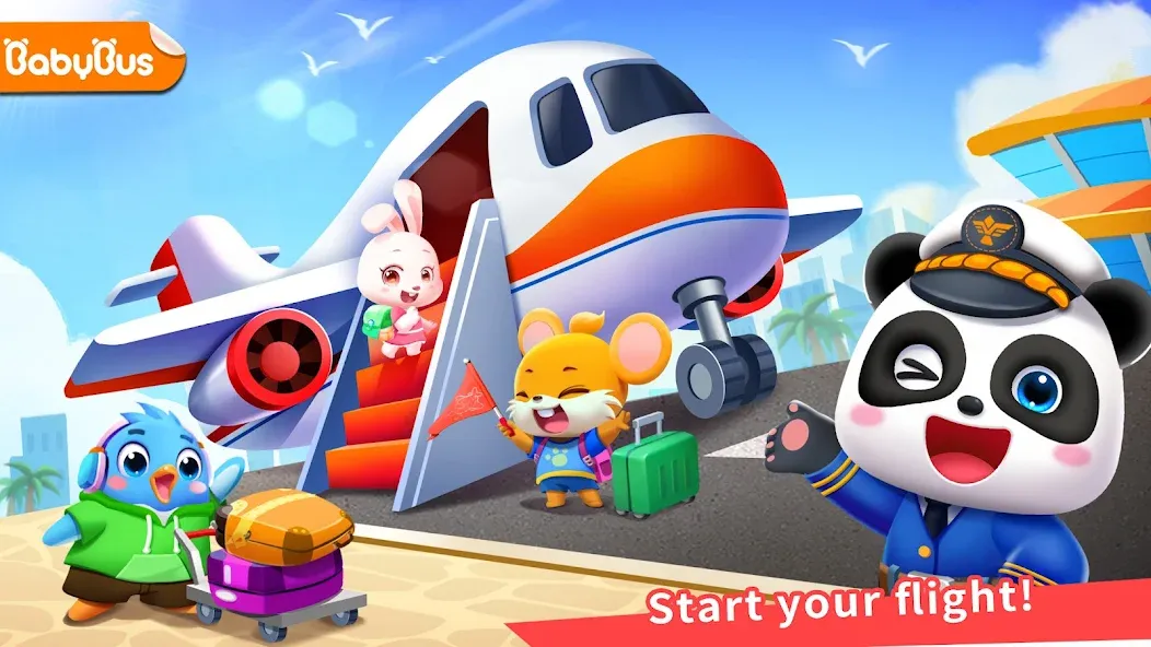Baby Panda's Airport [MOD: без рекламы и открыты все самолеты] Screenshot 1