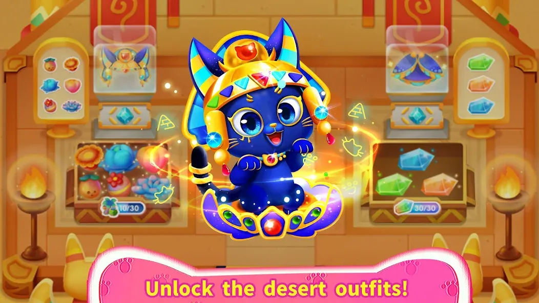 Little Panda's Cat Game [MOD: безлимитные монеты и разблокированы все уровни] Screenshot 5