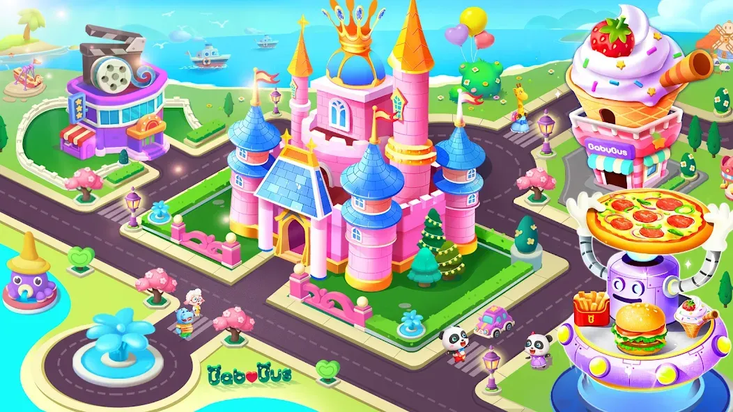 Baby Panda's City [MOD: безлимитные монеты и все локации открыты] Screenshot 1