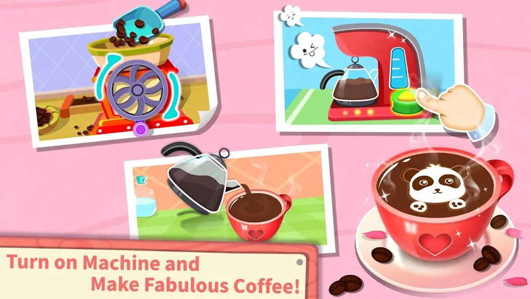 Baby Panda’s Summer: Café [MOD: безлимитные деньги и все рецепты] Screenshot 3