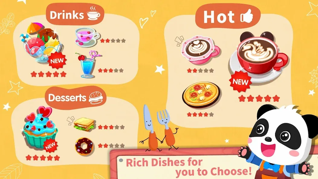 Baby Panda’s Summer: Café [MOD: безлимитные деньги и все рецепты] Screenshot 5