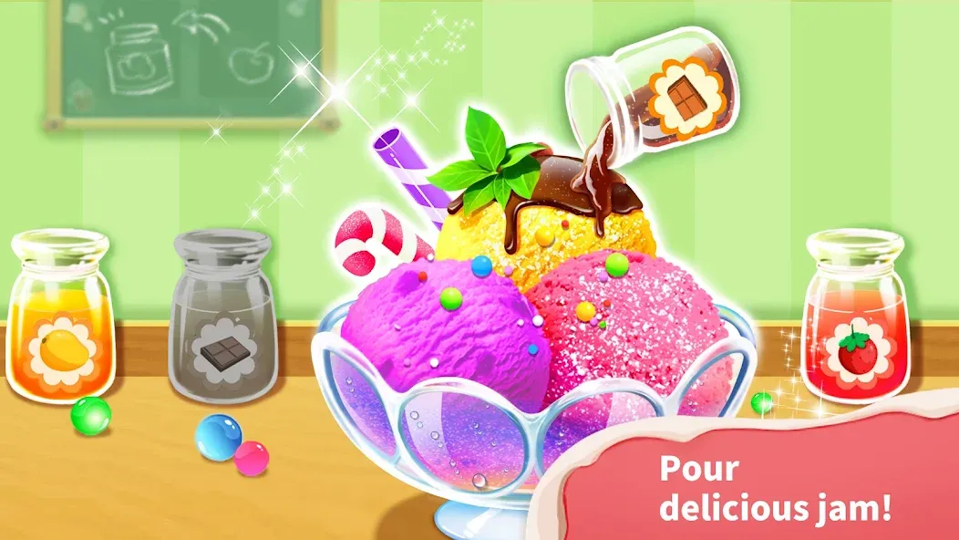 Baby Panda’s Ice Cream Shop [MOD: безлимитные монеты и все рецепты] Screenshot 2