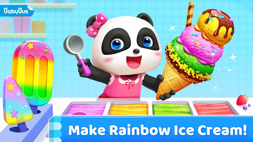 Little Panda's Ice Cream Games [MOD: много мороженого и открыты все уровни] Screenshot 1