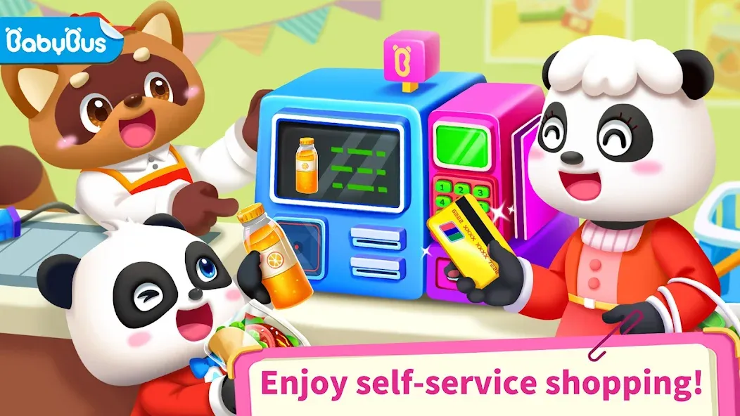 Baby Panda's Supermarket [MOD: безлимитные монеты и всё открыто] Screenshot 1