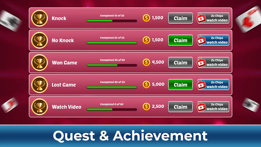 Tonk Rummy Card Game [MOD: безлимитные монеты и все уровни открыты] Screenshot 4