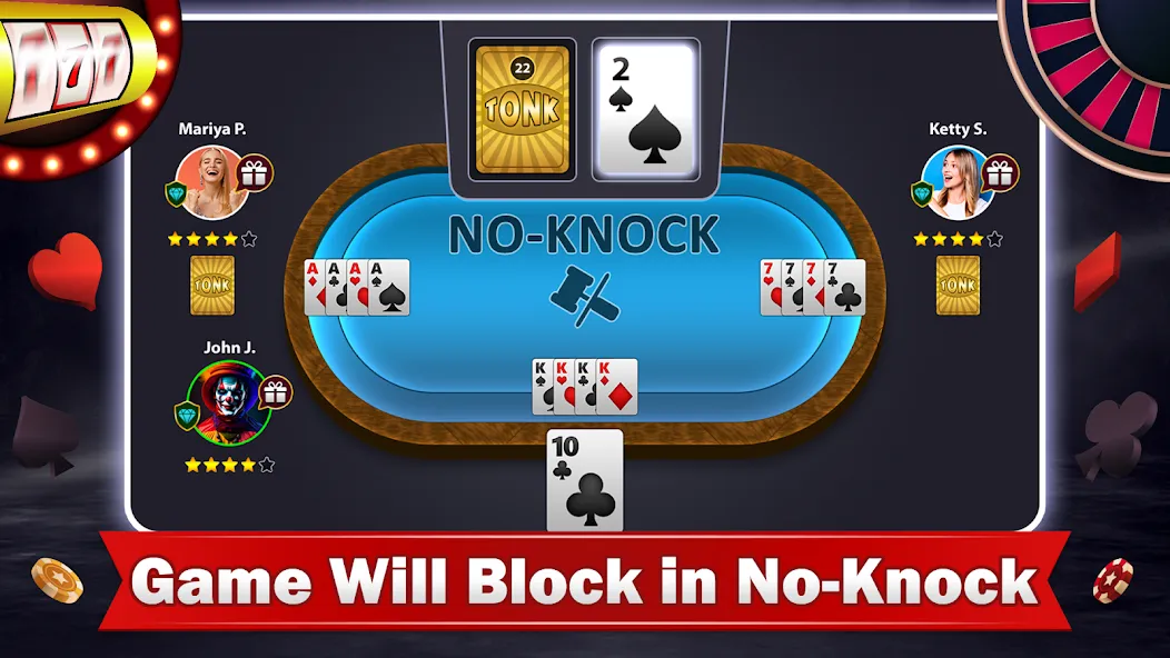 Tonk Multiplayer Card Game [MOD: безлимитные монеты и усиленные карты] Screenshot 2