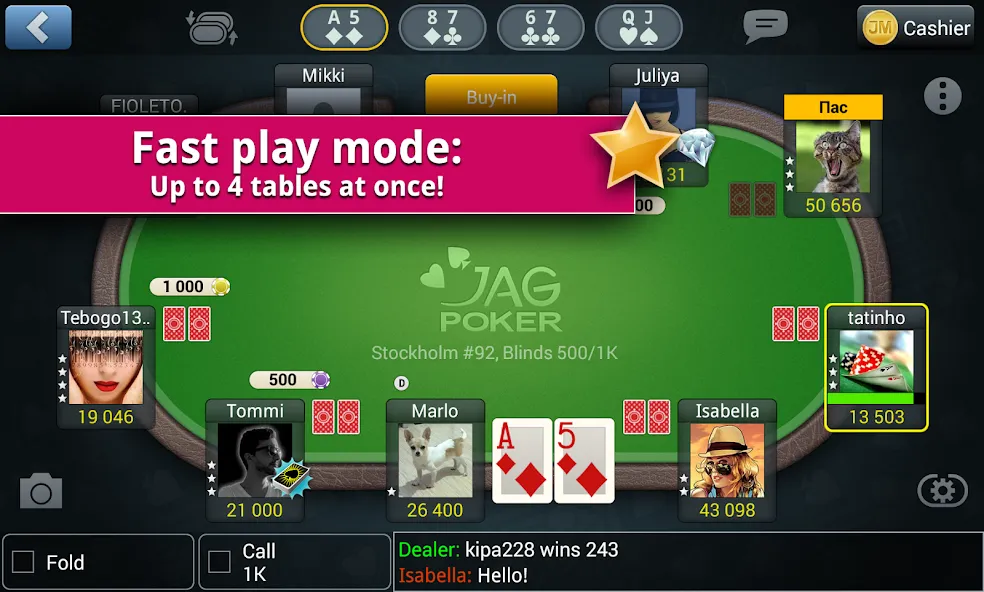 Jag Poker HD [MOD: безлимитные фишки и открыты все столы] Screenshot 2