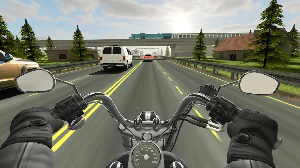 Traffic Rider [MOD: безлимитные деньги и все мотоциклы] Screenshot 1