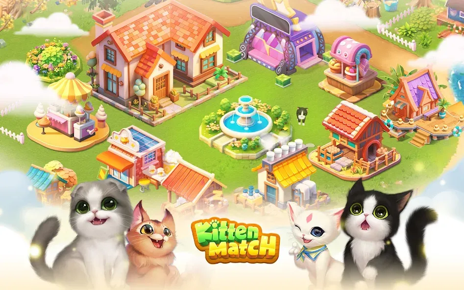 Kitten Match [MOD: безлимитные жизни и подсказки] Screenshot 1