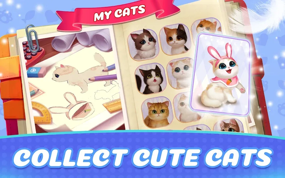 Kitten Match [MOD: безлимитные жизни и подсказки] Screenshot 2