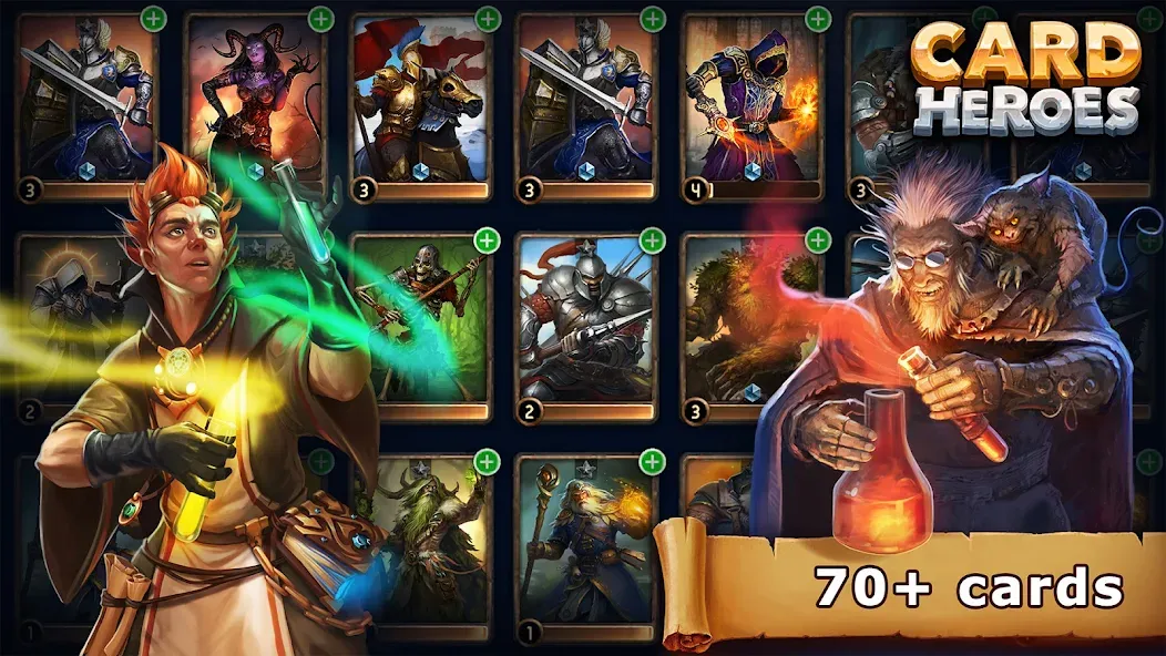 Card Heroes: TCG/CCG deck Wars [MOD: безлимитные монеты и все карты открыты] Screenshot 2