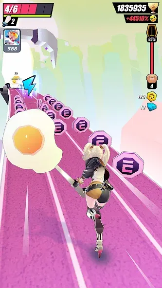 Slash &amp; Girl - Endless Run [MOD: безлимитные деньги и открыты все уровни] Screenshot 5