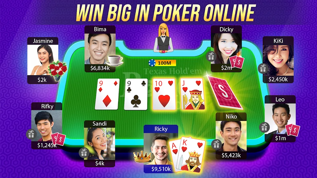 Texas Holdem Poker Online [MOD: безлимитные фишки и открыты турниры] Screenshot 1