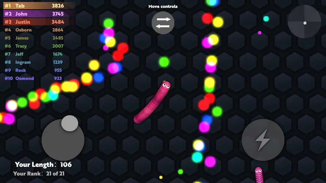 Slide.io - Hungry Snake Game [MOD: без рекламы и много монет] Screenshot 4