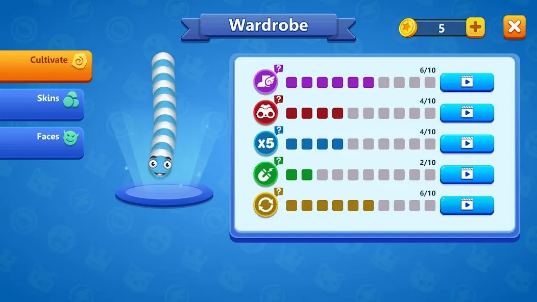 Snake War™ Hungry Worm.io Game [MOD: без рекламы и много еды] Screenshot 4