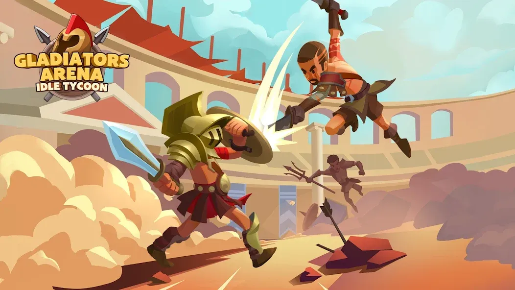 Gladiators Arena: Idle Tycoon [MOD: безлимитные деньги и алмазы] Screenshot 1