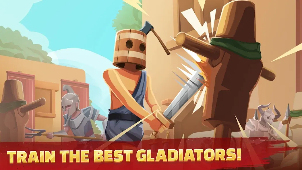 Gladiators Arena: Idle Tycoon [MOD: безлимитные деньги и алмазы] Screenshot 2