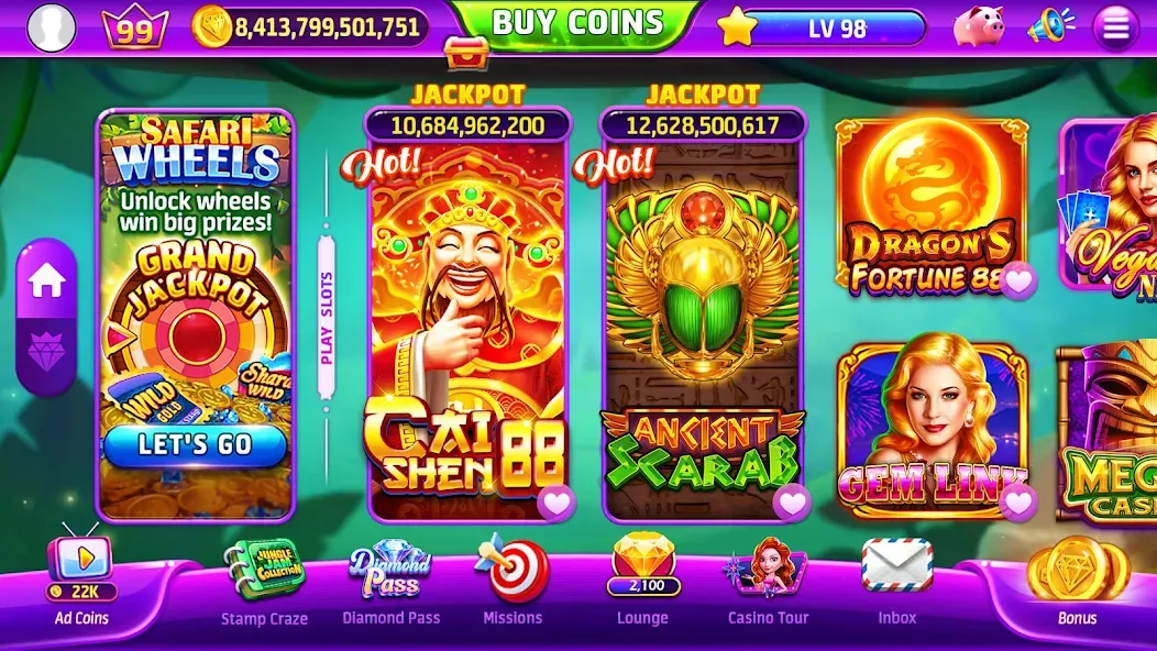 Golden Casino - Slots Games [MOD: безлимитные монеты и бонусы] Screenshot 2